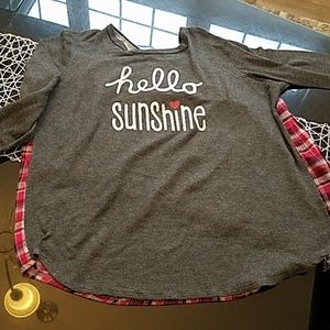 Cotton long sleeved top "Hello Sunshine"